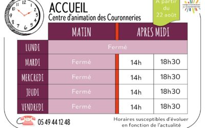 Horaire de l’accueil